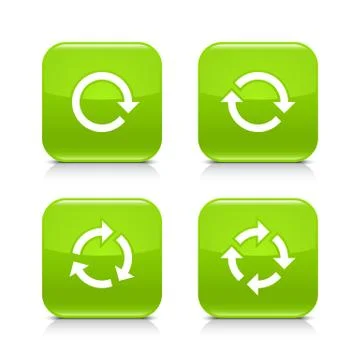 Green arrow refresh, reload, rotation, repeat sign Stock Illustration