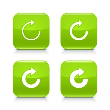 Green arrow refresh, reload, rotation, repeat icon Stock Illustration