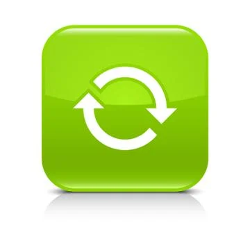 Green arrow repeat, reload, refresh, rotation icon Stock-Illustration