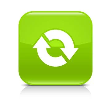 Green arrow repeat, reload, refresh, rotation sign Illustrazione stock