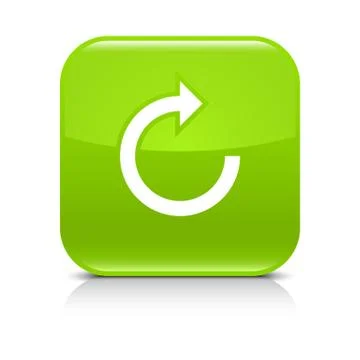 Green arrow repeat, reload, refresh, rotation icon Illustrazione stock