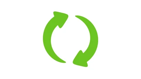 The green arrow repeats in a circle. The concept of recycling waste to save.. 库存影片 256216429
