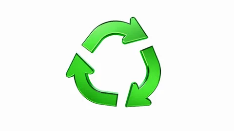 Green Arrow Rotate With Alpha Stock Footage 26789642