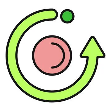 Green arrow rotating circle reloading data progress イラスト素材