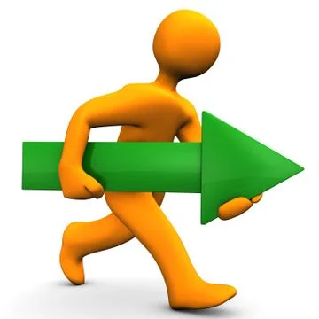 Green arrow run Stock Illustration