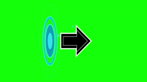 Green Arrow Screen Horizontal 16:9 Green Screen Stock Footage 340462172