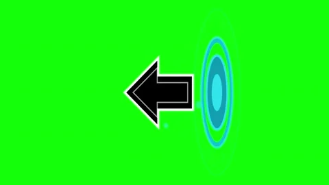 Green Arrow Screen Horizontal 16:9 Green Screen Stock Footage 340462174
