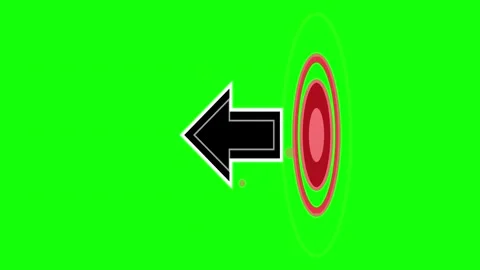 Green Arrow Screen Horizontal 16:9 Green Screen Stock Footage 340462195
