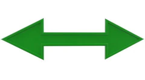 Green arrow on two sides Stock Illustration