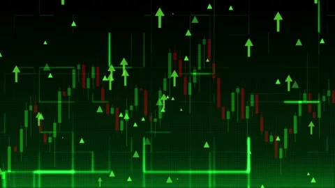 Green Arrow Upside Moving Stock Footage 283100053