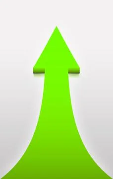 Green arrow on white background Stock Illustration