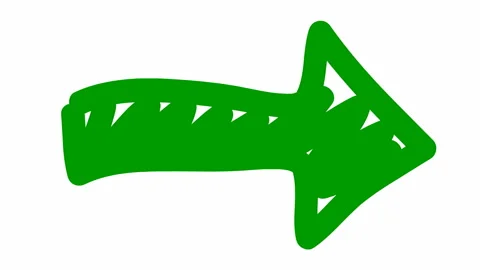 Green arrow white Stock Footage 164906135