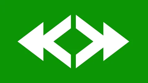 Green arrows diamond logo two pointing up arrow icon symbol green screen Video stock 314068219