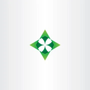 Green arrows up down left right vector logo icon Ilustración de archivo