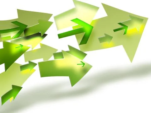 Green arrows Stock Illustration
