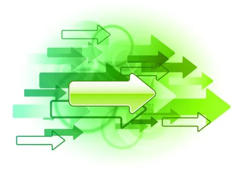Green arrows Stock Illustration