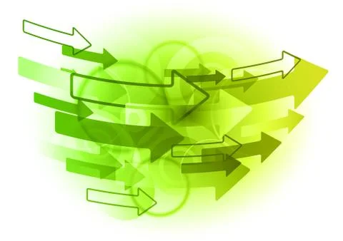 Green arrows Illustrazione stock