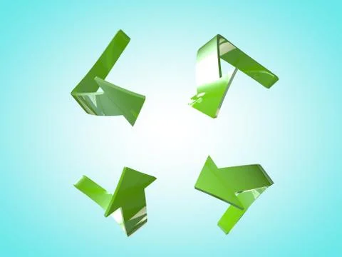 Green arrows Stock Illustration