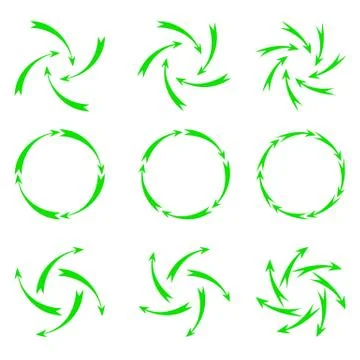 Green arrows Illustrazione stock