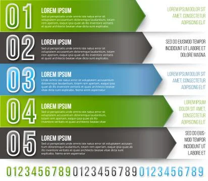 Green Arrows Infographics Stock Illustration