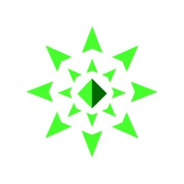 Green arrows logo Illustrazione stock