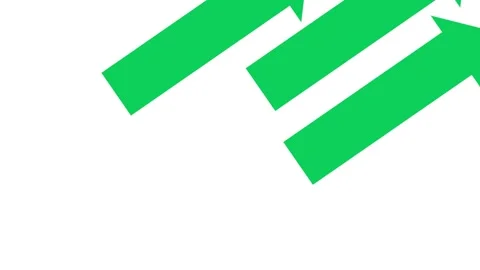 Green arrows moving on white background video Stock Footage 263114664
