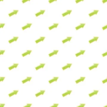 Green up arrows pointing right seamless pattern Stock Illustration