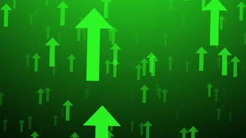 Green arrows rising up animation. A pattern of green arrows floats upwards. 库存影片 315772346