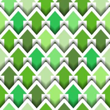 Green Arrows Seamless background Stock Illustration