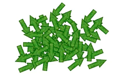 Green arrows on white Stock Illustration