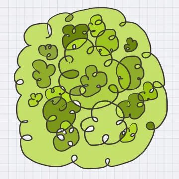 Green art object Stock Illustration