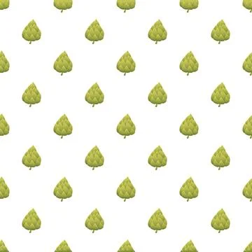 Green artichoke seamless pattern creating vegetable background Stock Illustration