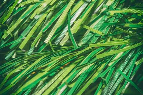 Green artificial grass for background Stock Photos