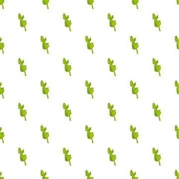 Green arugula leaf seamless pattern creating vegetable background Stock Illustration