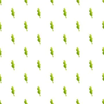 Green arugula leaf seamless repeating pattern backdrop Stock Illustration