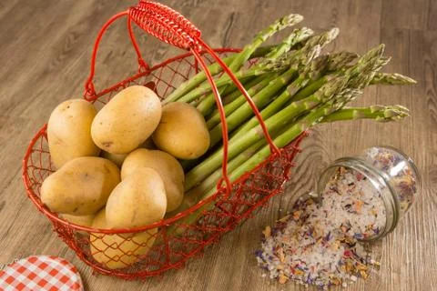Green asparagus Stock Photos