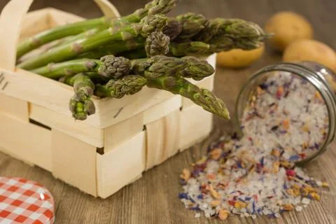 Green asparagus Stock Photos