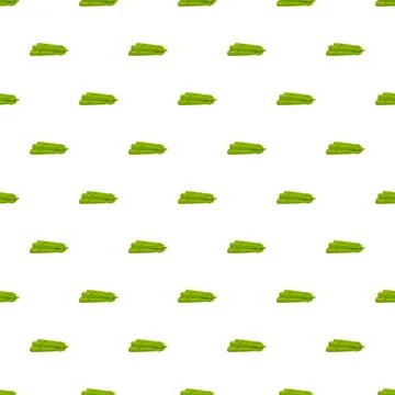 Green asparagus vegetable pattern arranging in rows Stock Illustration