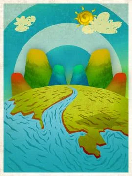 Green atmosphere Stock Illustration