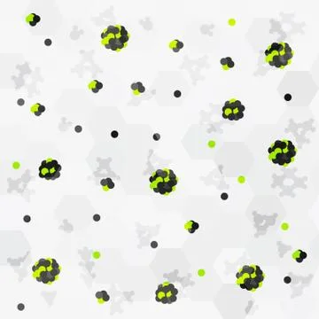 Green atom seamless Illustrazione stock