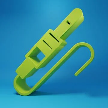 Green Audio jack icon isolated on blue background. Audio cable for connecti.. Stock Illustration