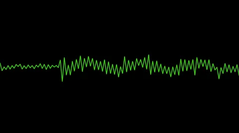 Green audio line wave Stock Footage 32010999