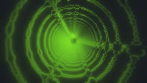 Green audio wave visualization on dark background Stock Footage 264981268