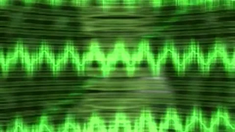 Green Audio Waveform Sound Equalizer Frequency Background 库存影片 333919247