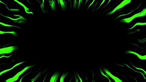 Green aura-like concentrated linework on a black background. Stock Footage 301089765