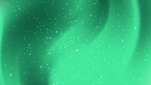 Green Aurora Abstract Background with Flowing Light and Particle Bokeh Stock Footage 327966455