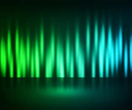 Green aurora backdrop Stock Illustration