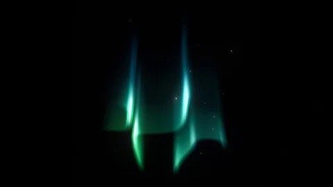Green Aurora ligh. Stock Footage 128419227