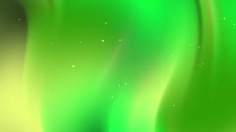 Green auroralike waves with tiny lights shimmering within the space Stock Footage 323579405