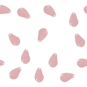 Green avocado glyph seamless pattern Stock Illustration